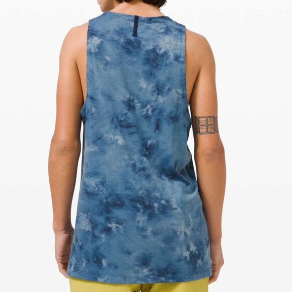 NEW Lululemon Always Agile Tank Diamond Dye True Navy Chambray size L - Picture 2 of 10